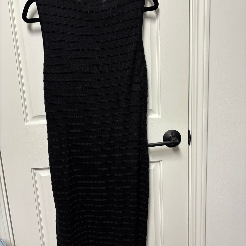 Brooks Brothers Black Sleeveless Sweater Dress - Large